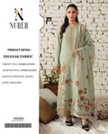 Sage Green Dhanak Embroidered 3 Piece Suit (D#280A) - Product Card